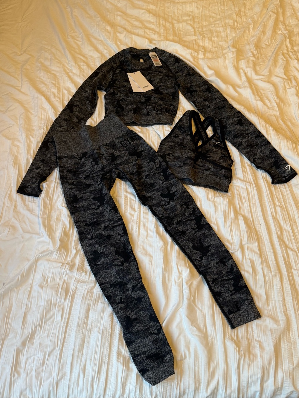 Gymshark 3-Piece Camo Seamless Set